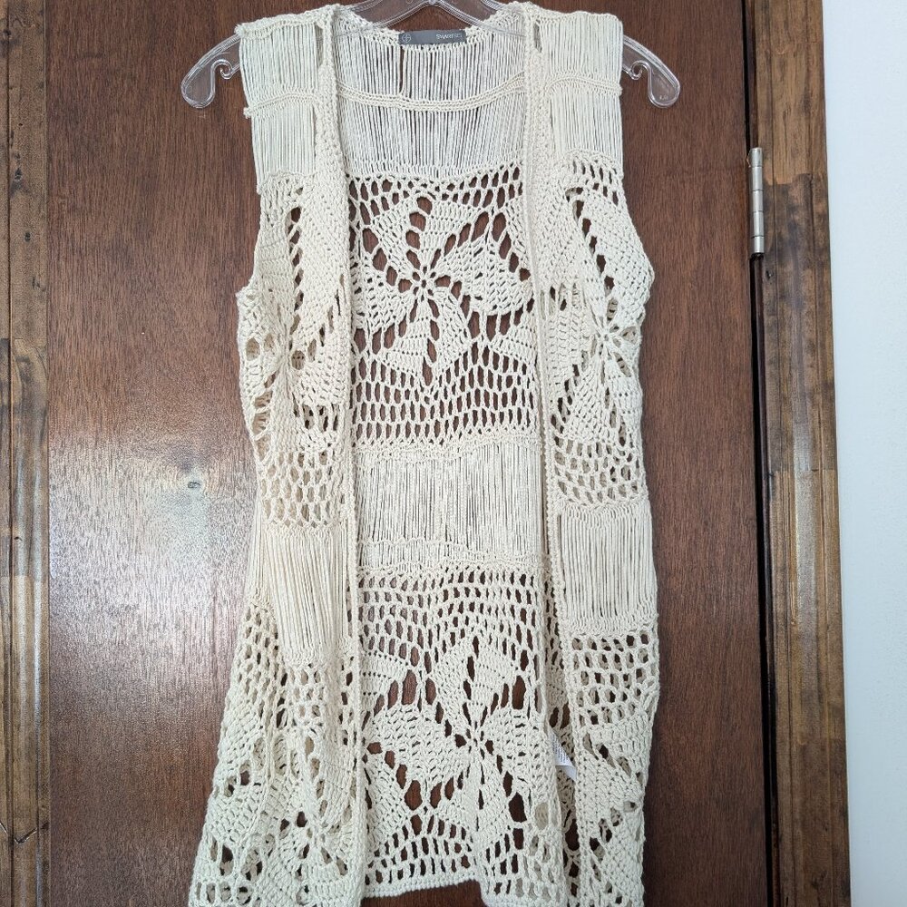 Boho Crocheted Overlay Vest